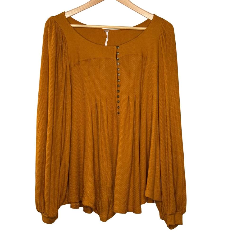 Free people Devin Peasant Top M Autumn Pearl Boho Peasant Flowy Festival Blouse